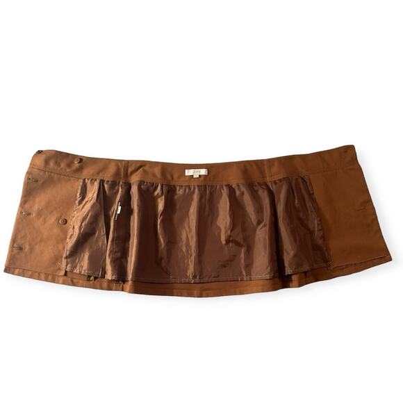 Loft Women´s Brown A-line Bohemian Preppy Western Button Wrap Skirt size 6 - Picture 7 of 11